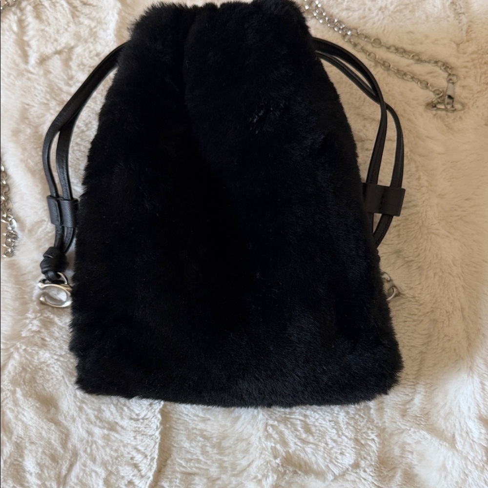 Coach Black Faux Fur Shoulder Bag - Picture 3 of 3